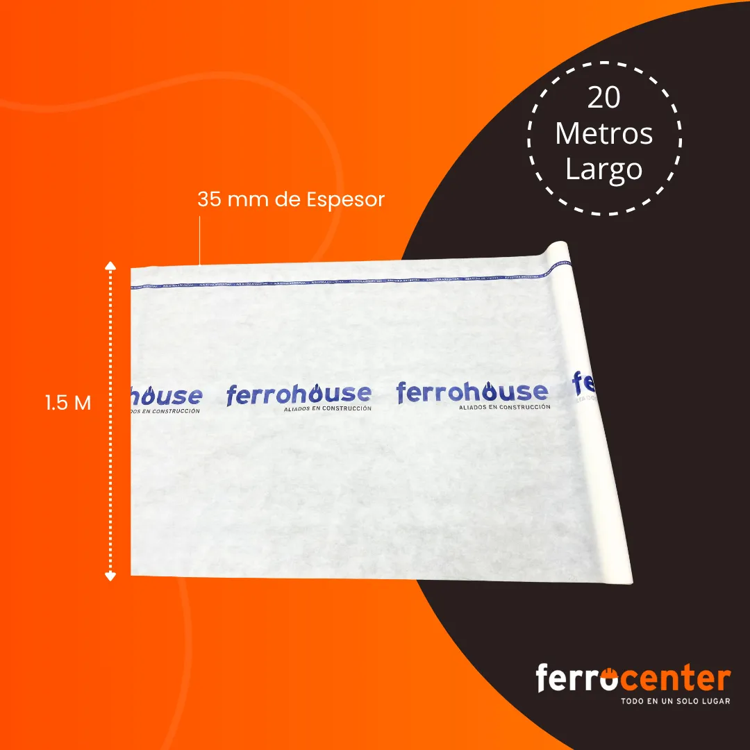 MEMBRANA HIDROFUGA FERROHOUSE x 30 m2 - Imagen 2