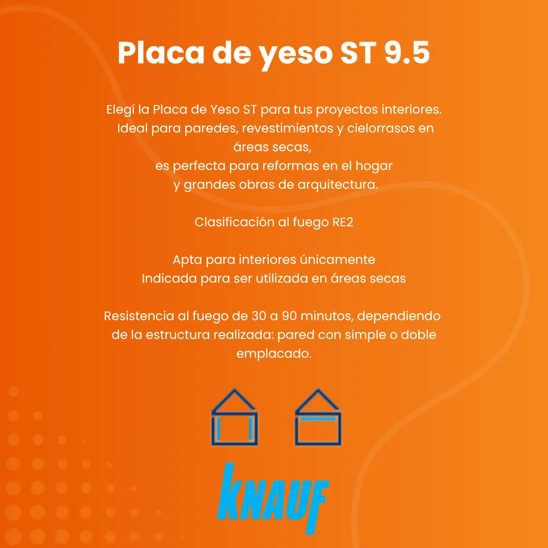 PLACA STD 12.5 mm 1200 x 2400 mm KNAUF - Imagen 3