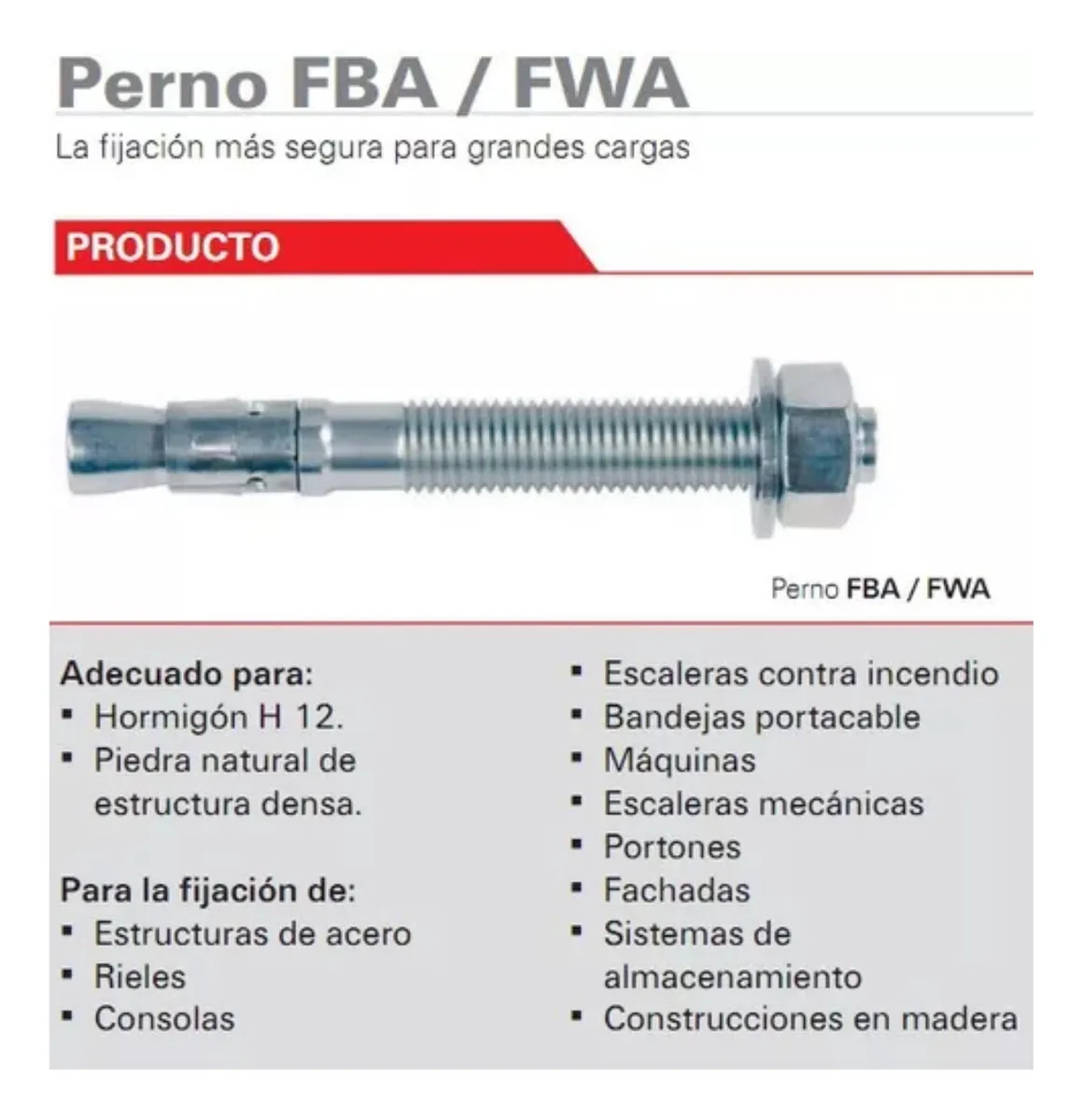 BULON DE EXPANSION 12/120mm FISCHER