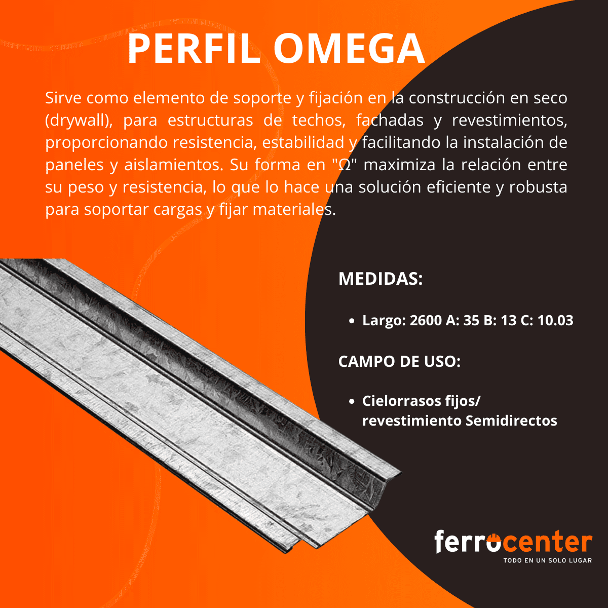 OMEGA x 2.60 mts FERROHOUSE - Imagen 2