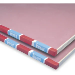 PLACA RF ROJA 12.5 mm 1200 x 2000 mm KNAUF