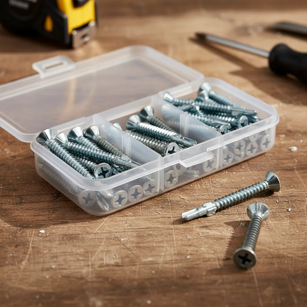 TORNILLO T-3 10 x 1- 5/8 ALETEADO PLACA CEMENTICIA PUNTA MECHA ( x 100 u ) - Imagen 4