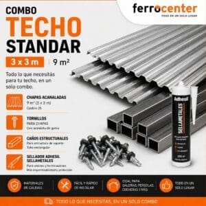 COMBO TECHO ESTANDAR 9M2