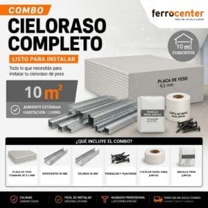 KIT PARA CIELORRASO ESTANDAR 10M2